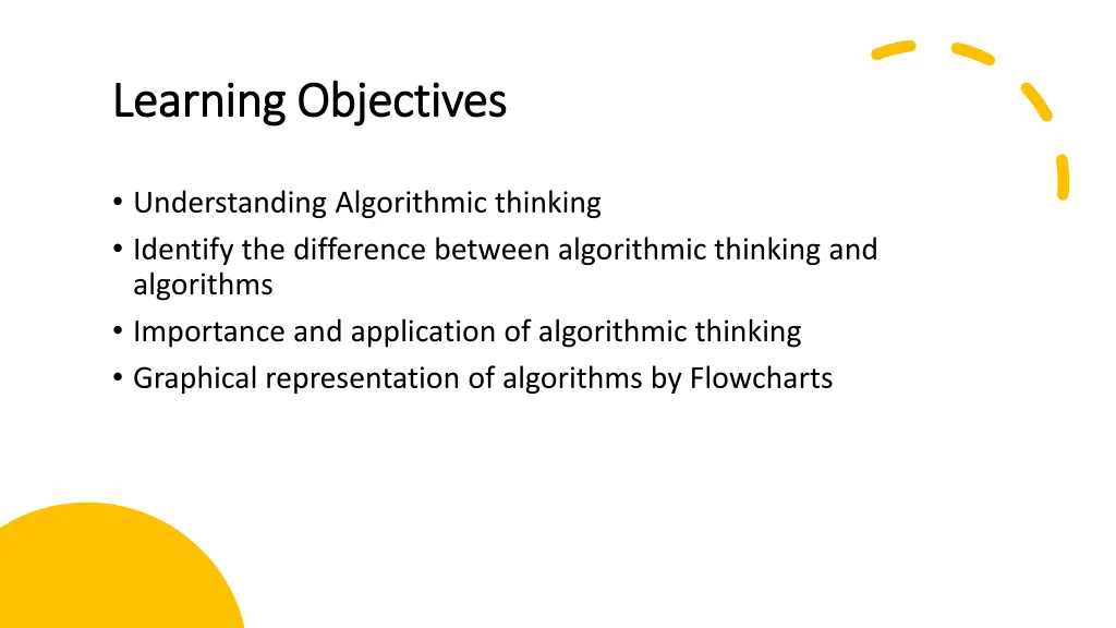 learning objectives learning objectives
