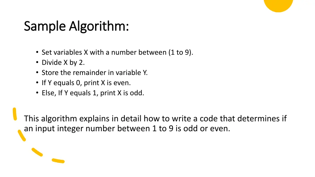 sample algorithm sample algorithm