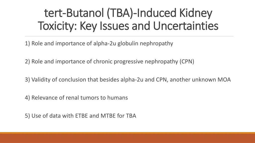 tert tert butanol tba butanol tba induced kidney