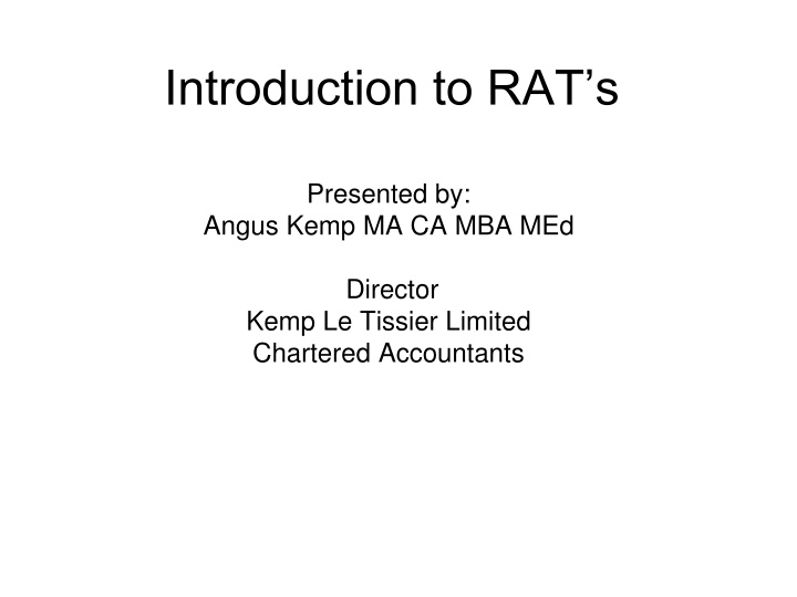 introduction to rat s