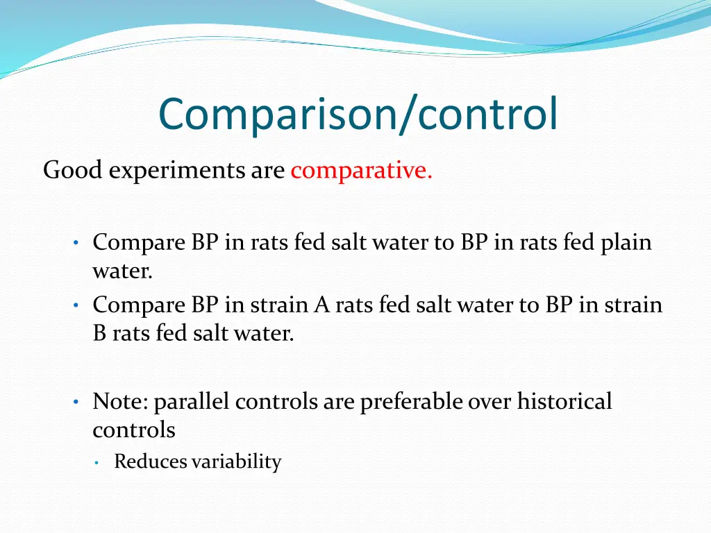 comparison control