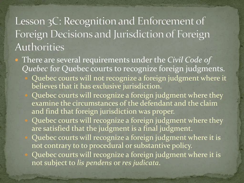 lesson 3c recognition and enforcement of foreign 1