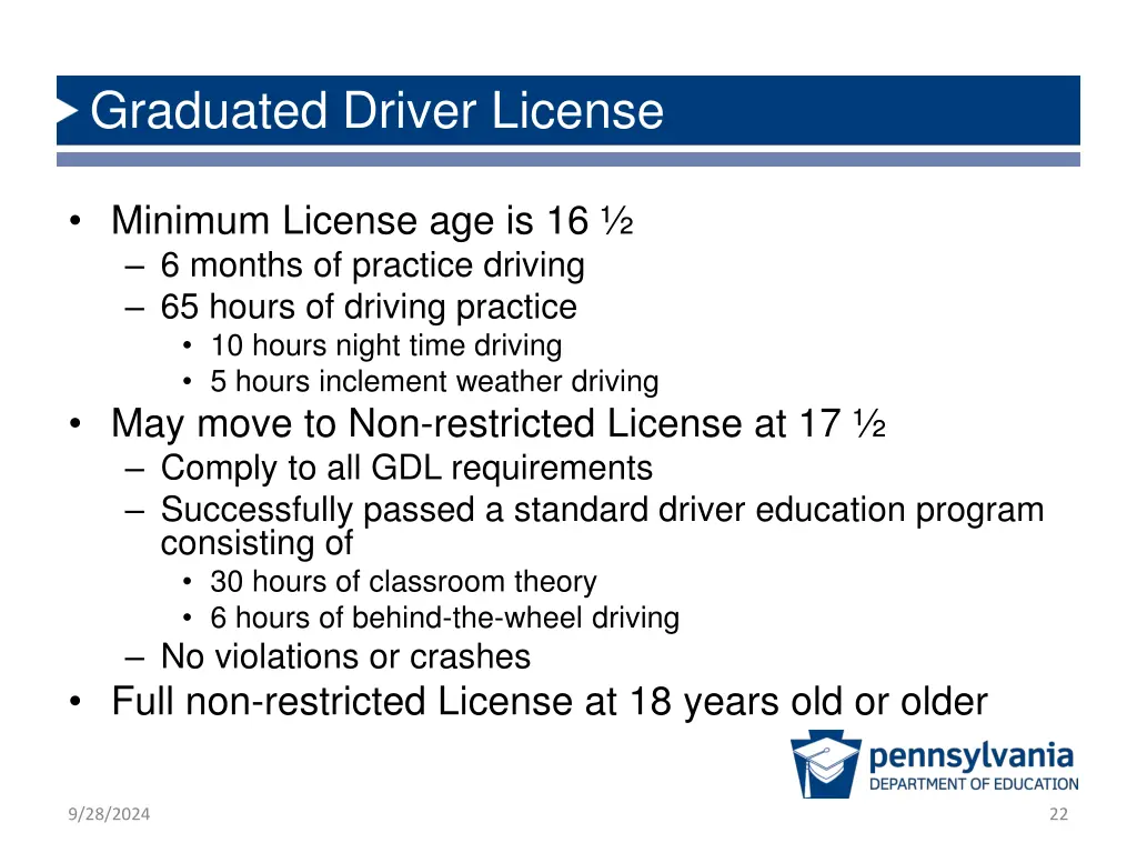 graduated driver license