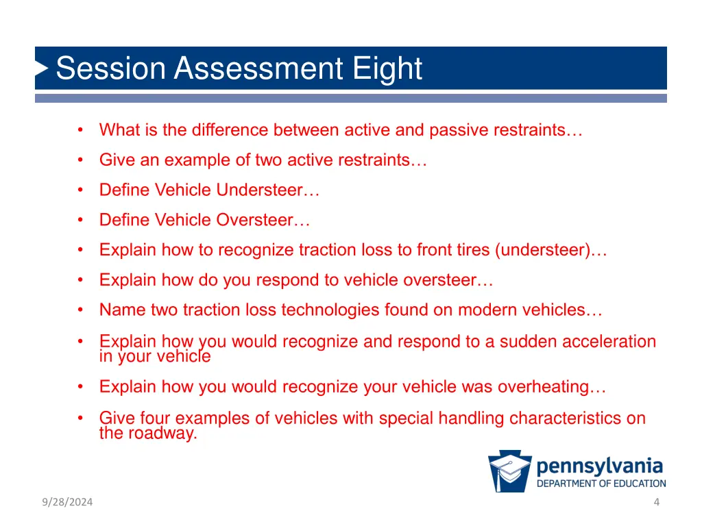 session assessment eight