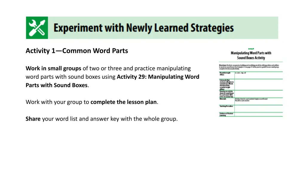 activity 1 common word parts