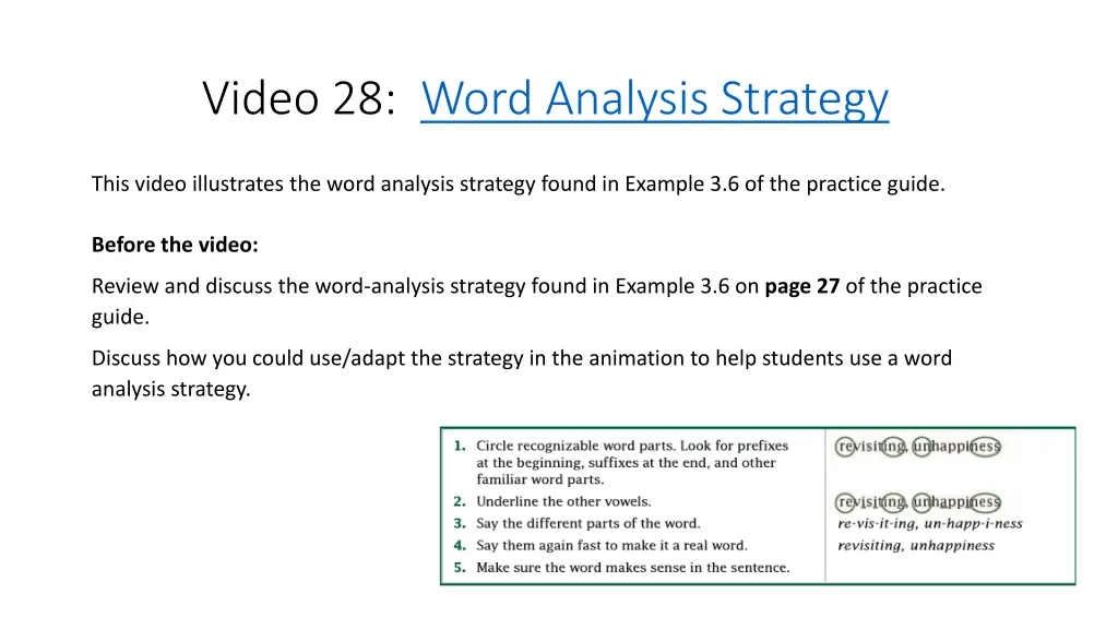 video 28 word analysis strategy