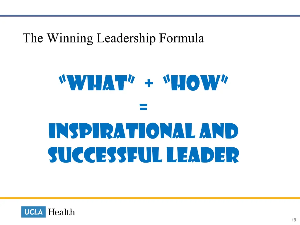 the winning leadership formula