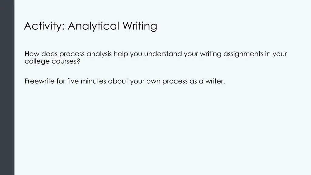 activity analytical writing