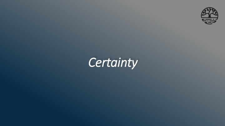 certainty certainty