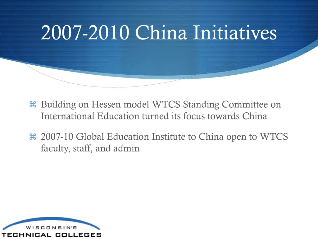 2007 2010 china initiatives