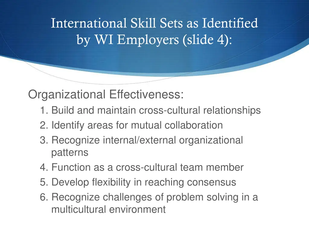 international skill sets as identified 4