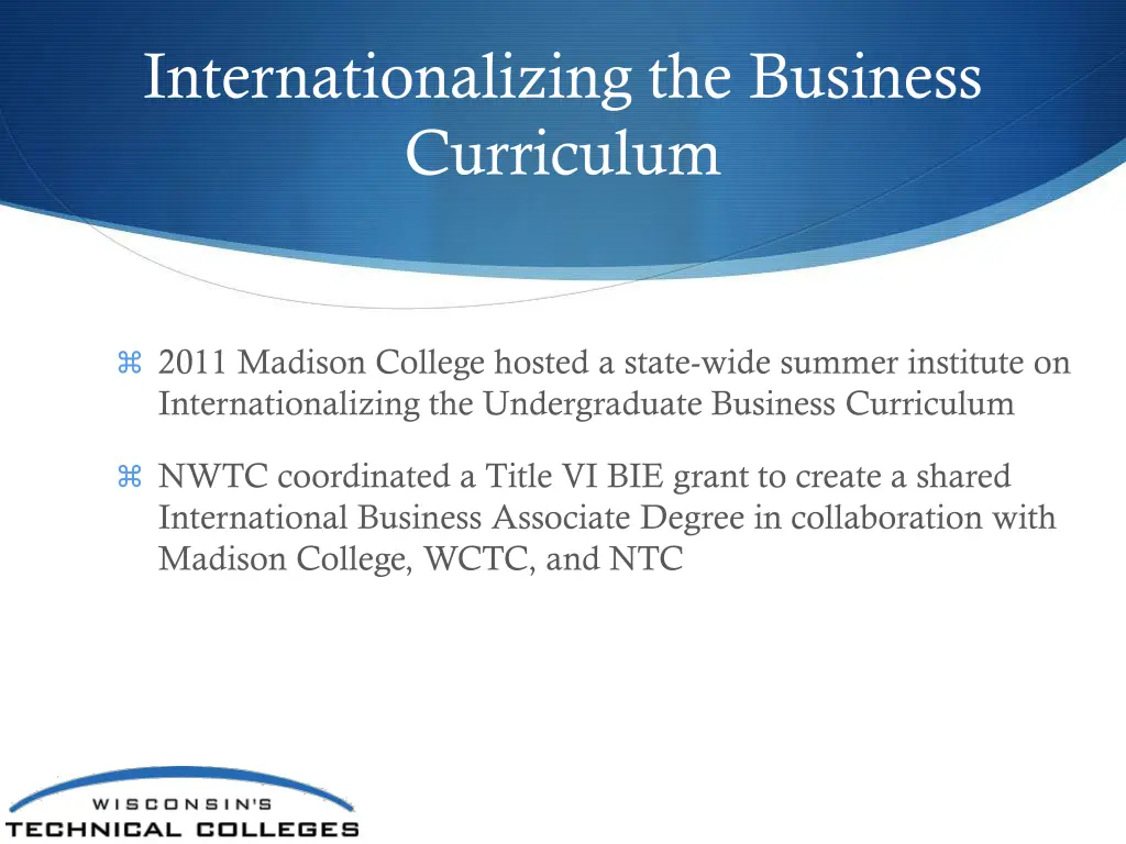 internationalizing the business curriculum