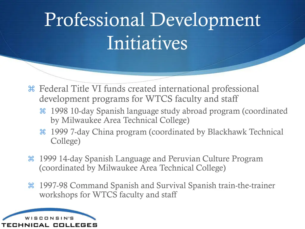 professional development initiatives