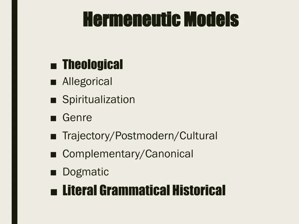 hermeneutic models hermeneutic models