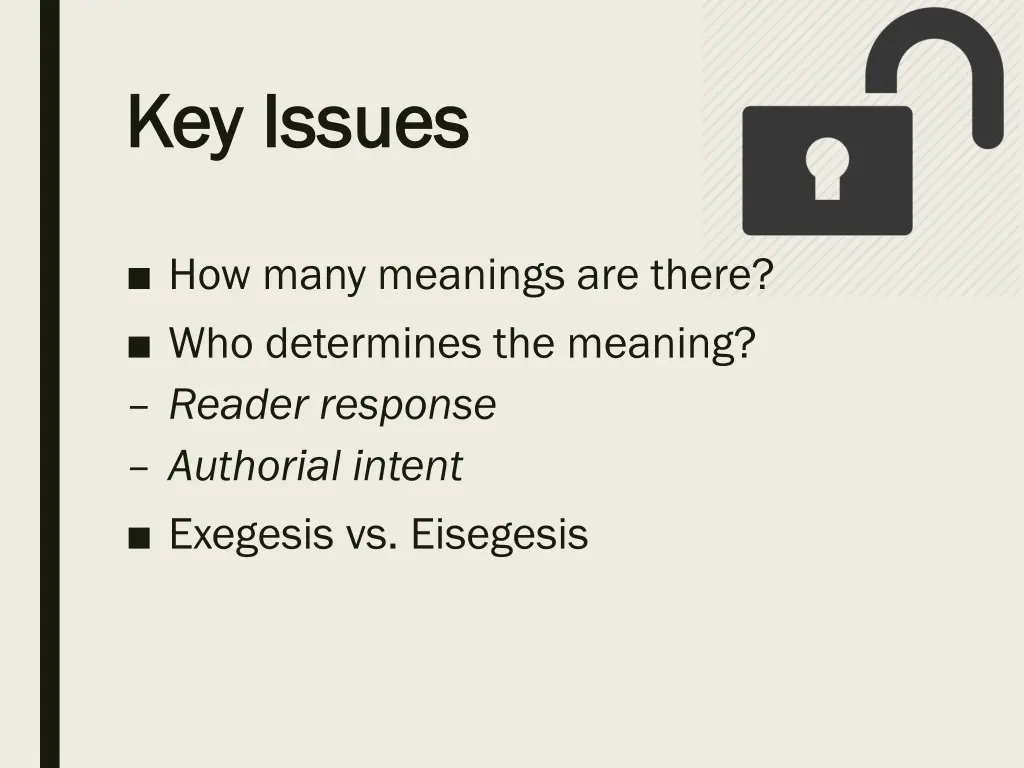 key issues key issues