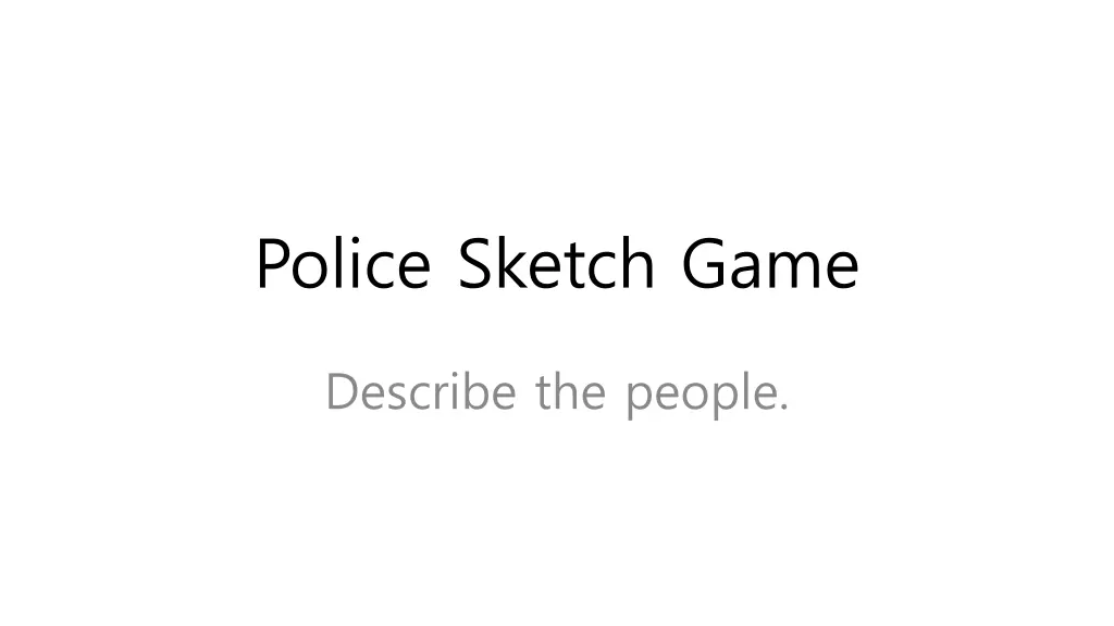 police sketch game