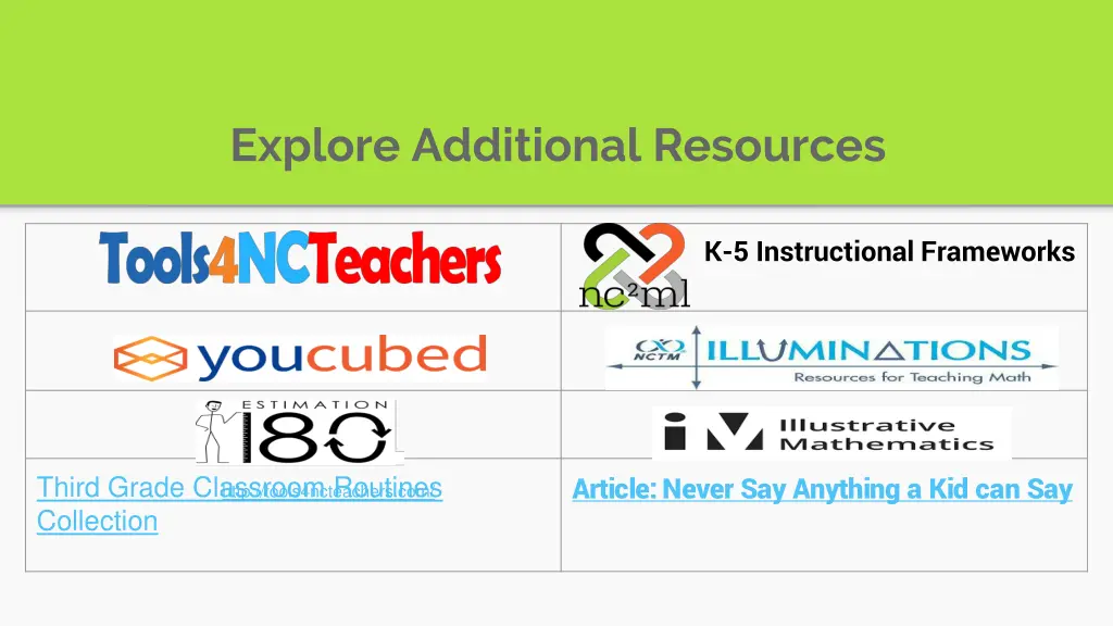 explore additional resources