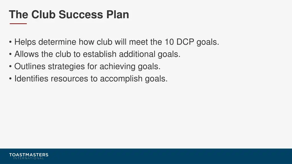 the club success plan