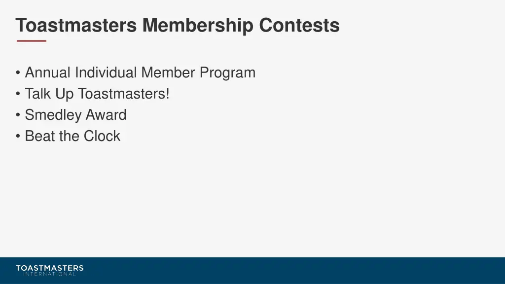 toastmasters membership contests