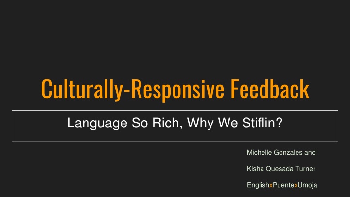 culturally responsive feedback