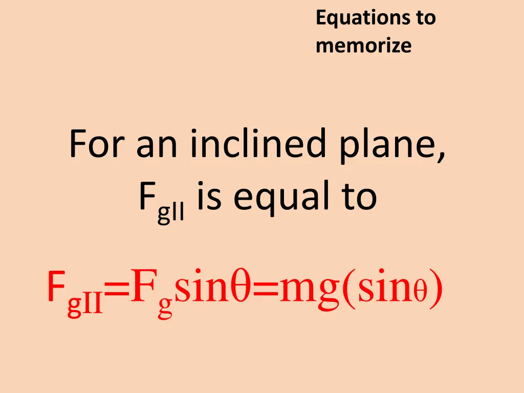 equations to memorize 1