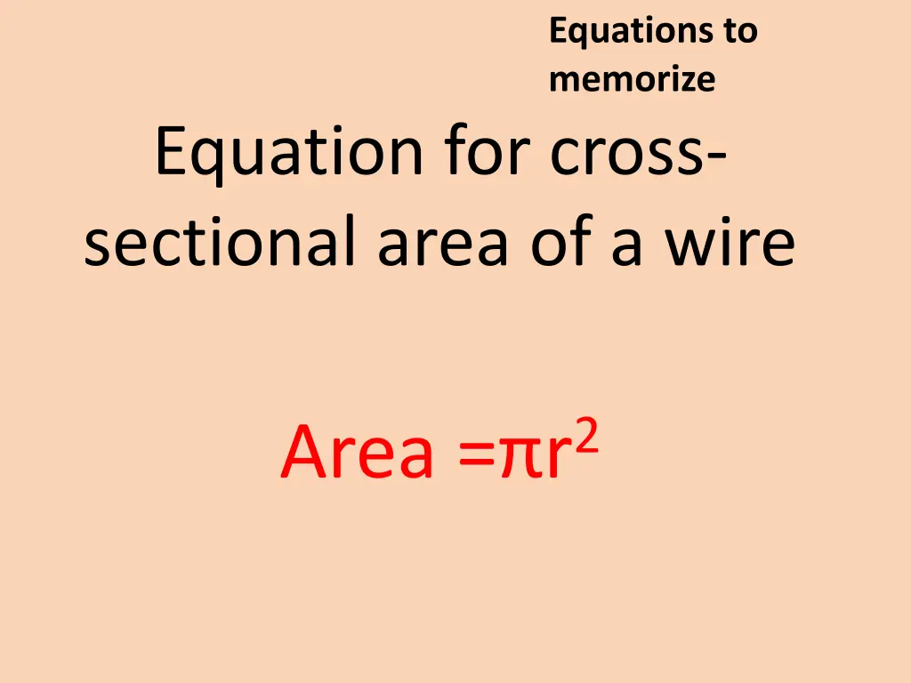 equations to memorize 15