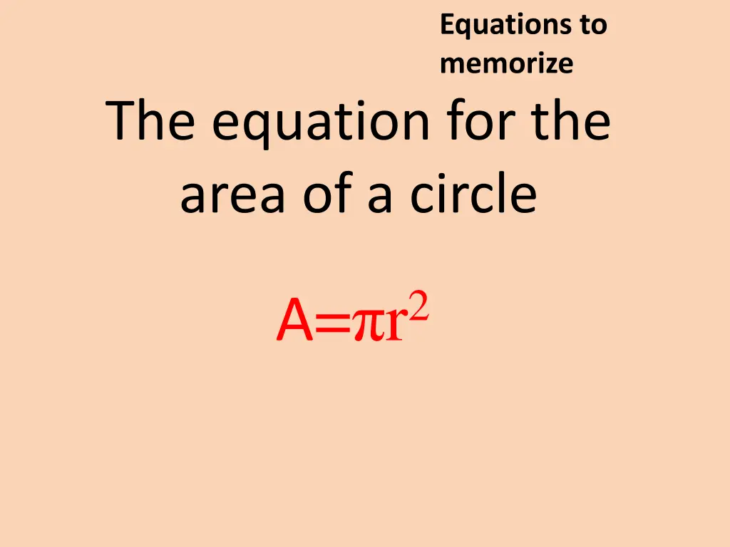 equations to memorize 3