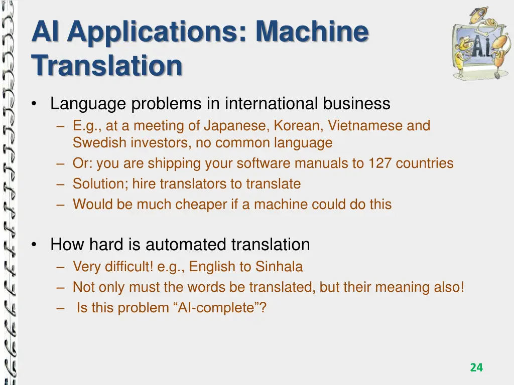 ai applications machine translation