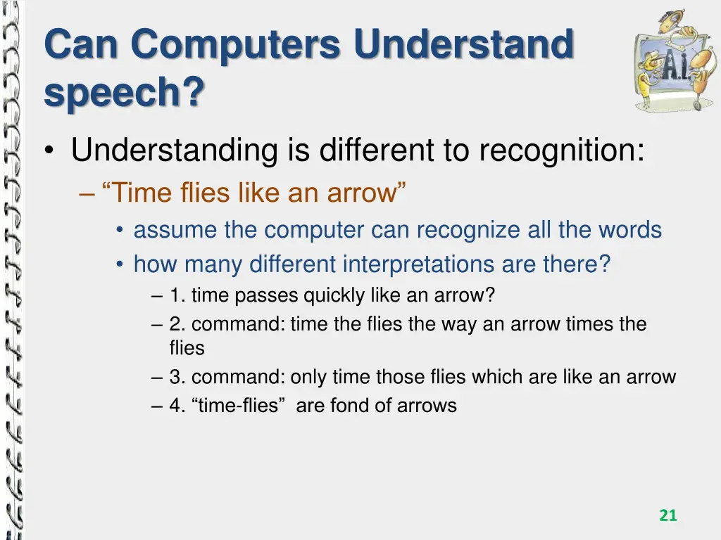 can computers understand speech understanding