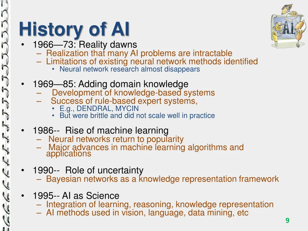 history of ai 1966 73 reality dawns realization