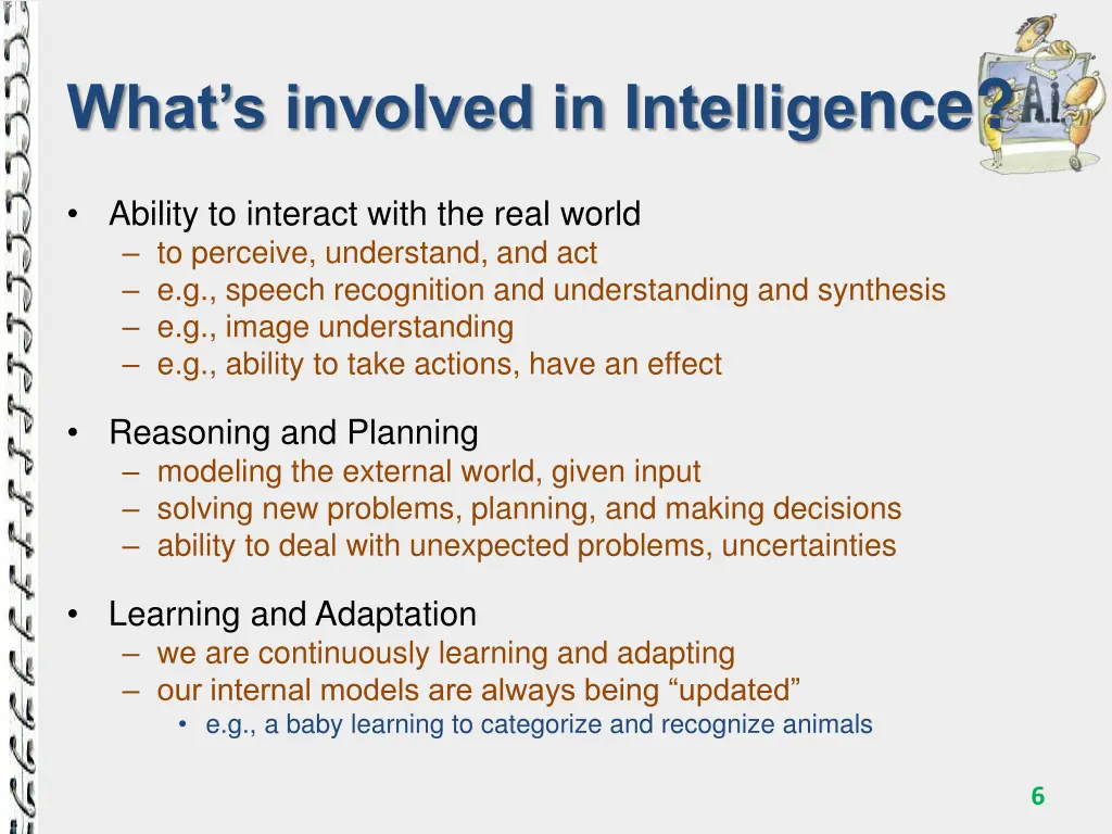 what s involved in intellige nce