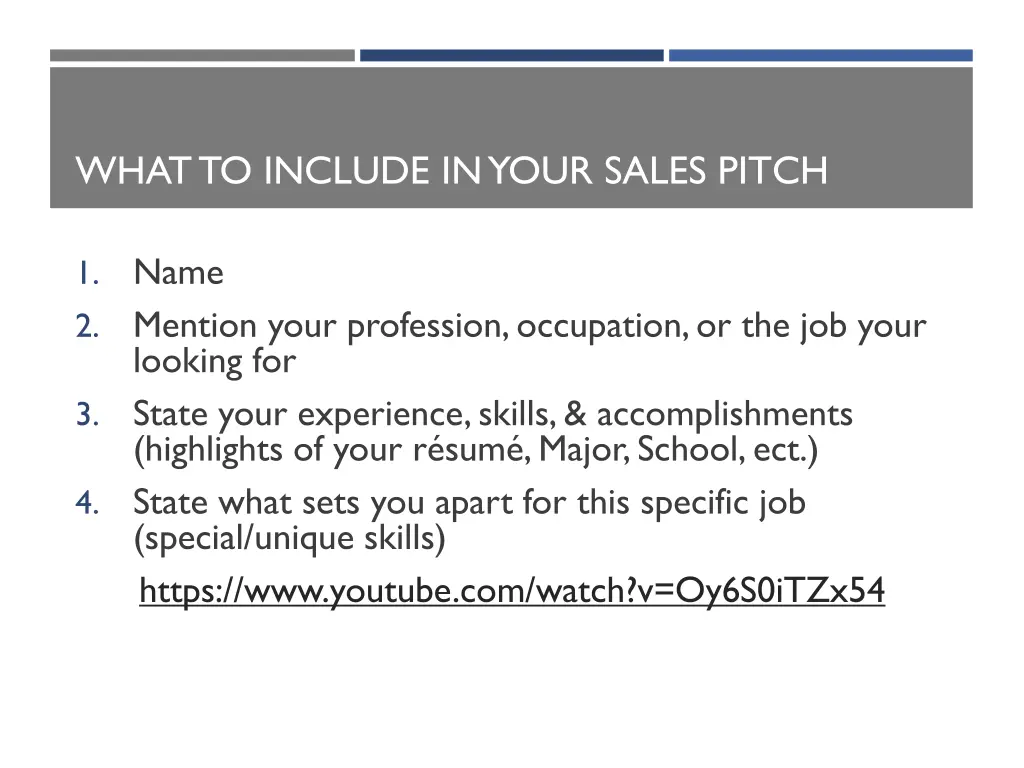 what to include in your sales pitch