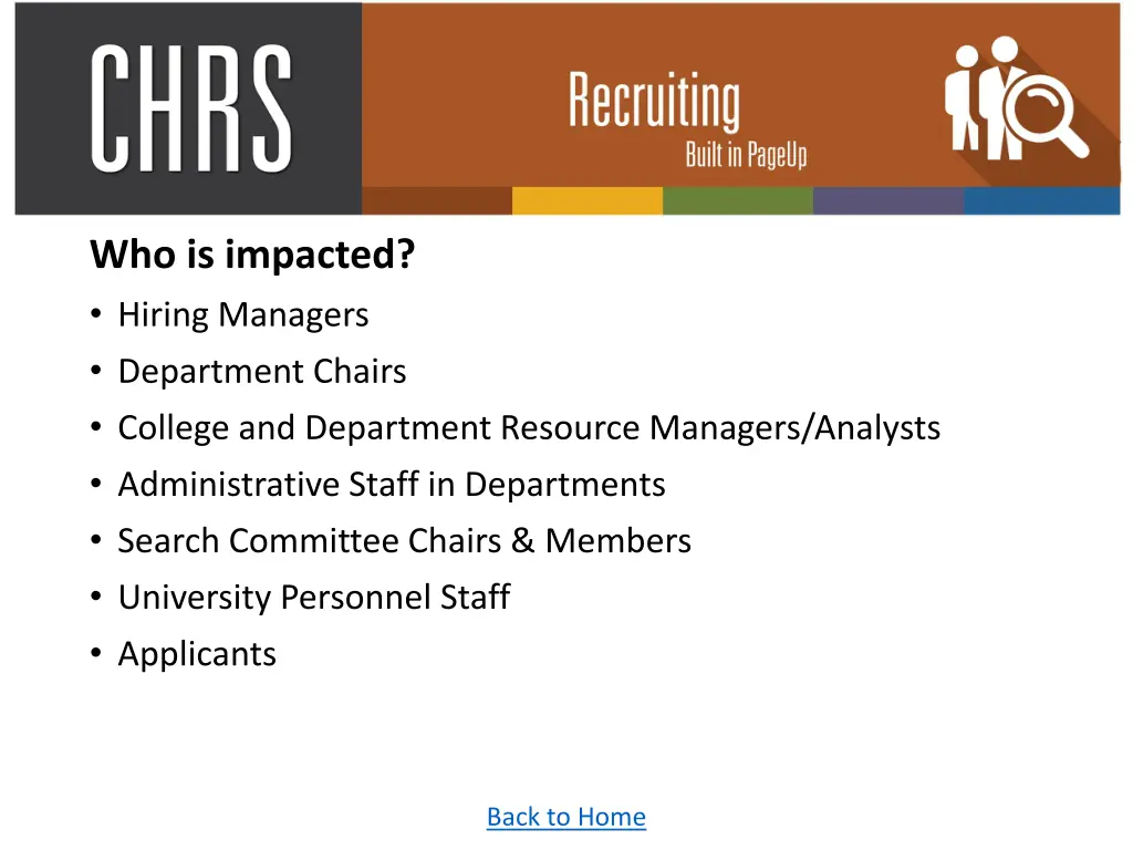 who is impacted hiring managers department chairs