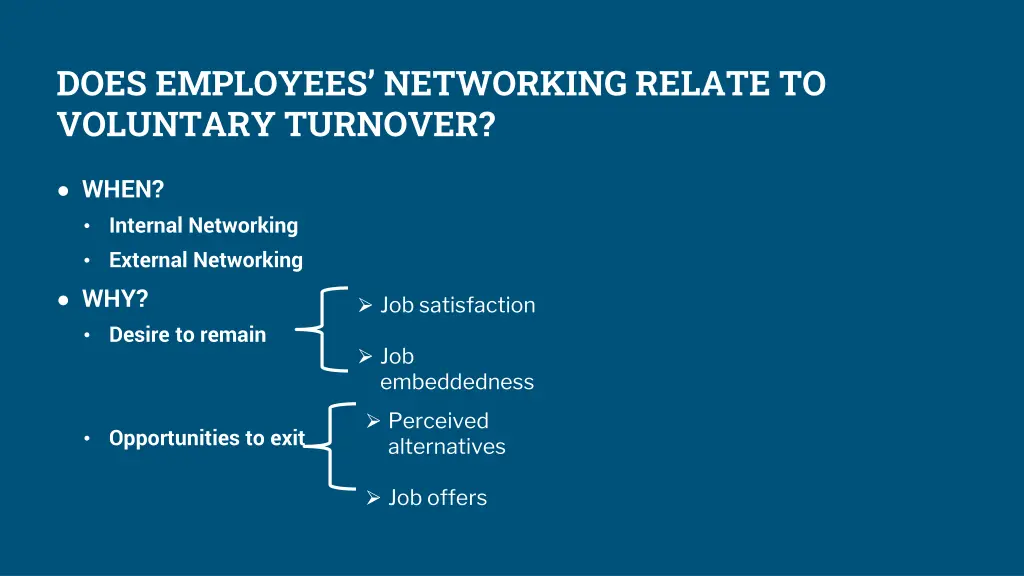 does employees networking relate to voluntary