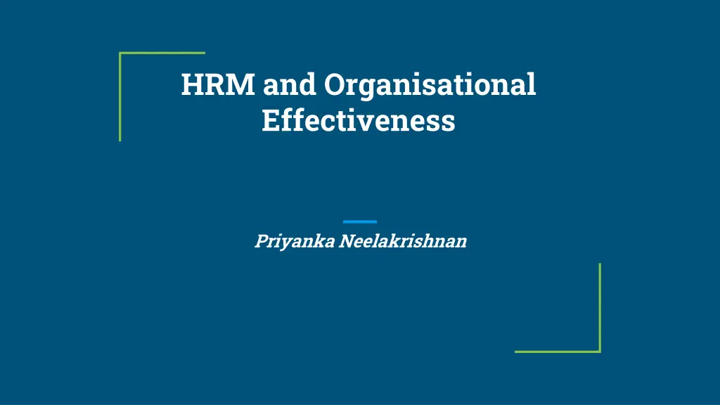 hrm and organisational effectiveness