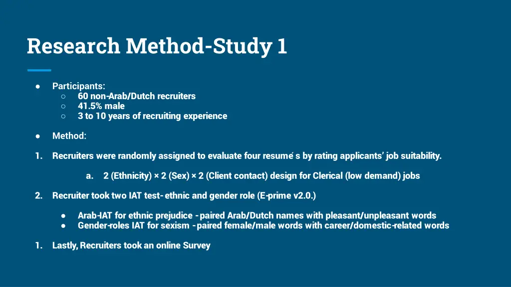 research method study 1