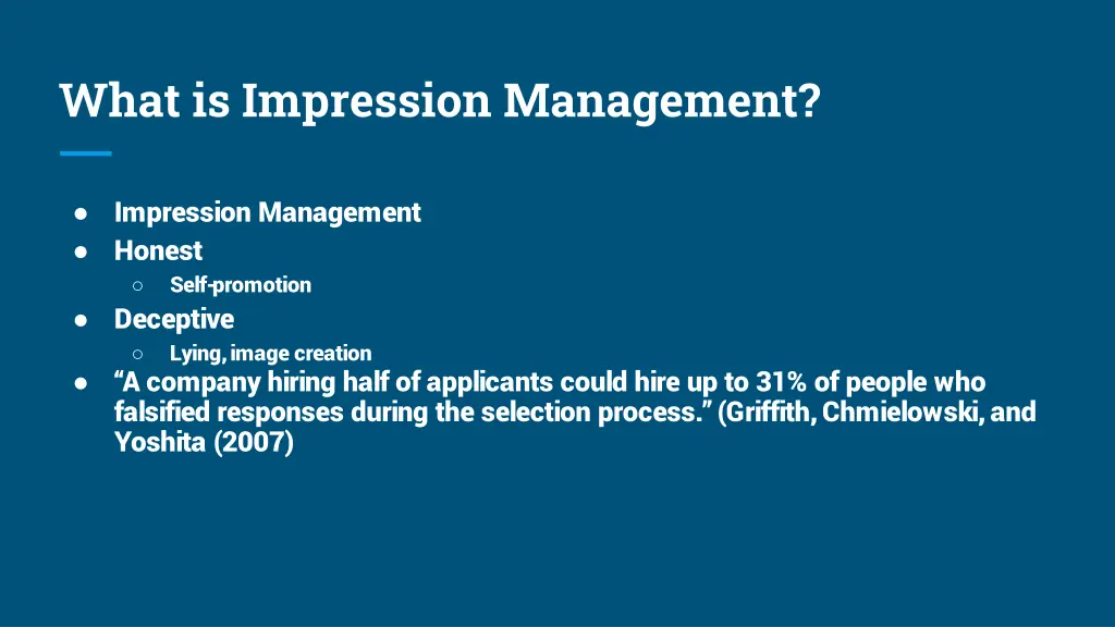 what is impression management