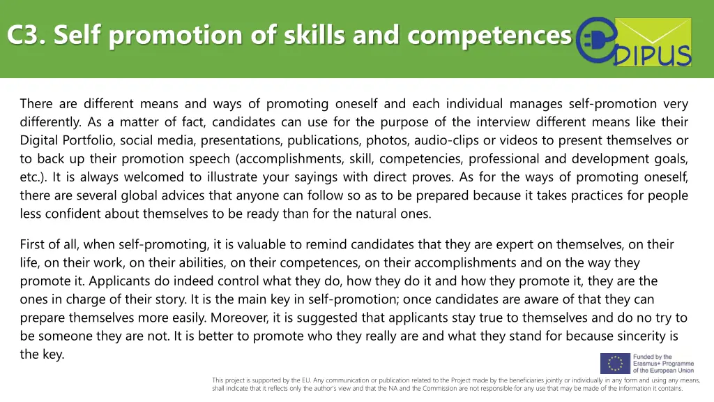 c3 self promotion of skills and competences 1