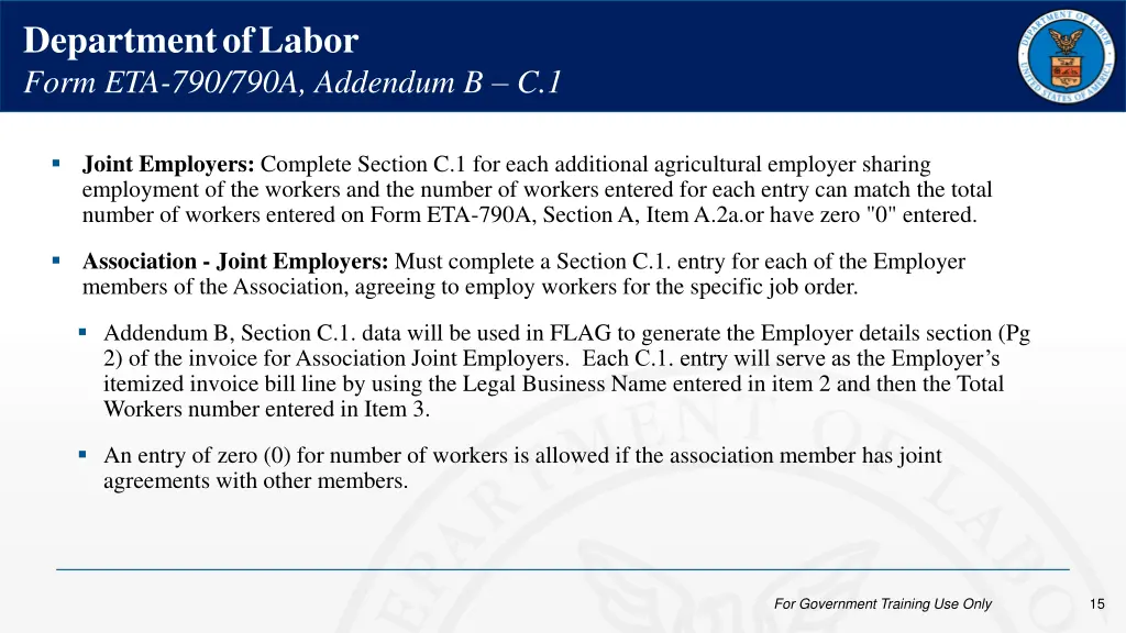 department of labor form eta 790 790a addendum 2