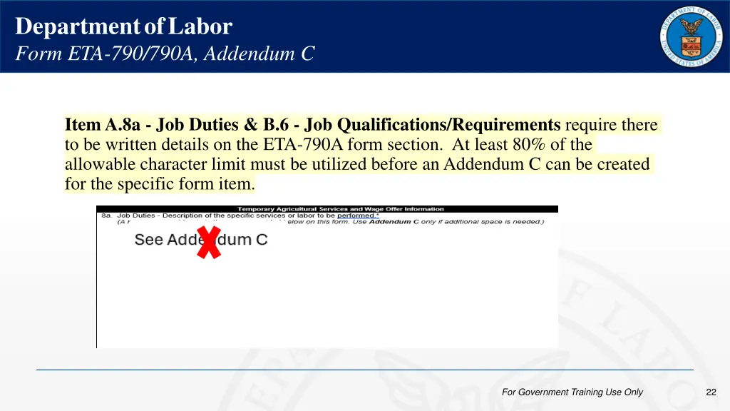 department of labor form eta 790 790a addendum c 1