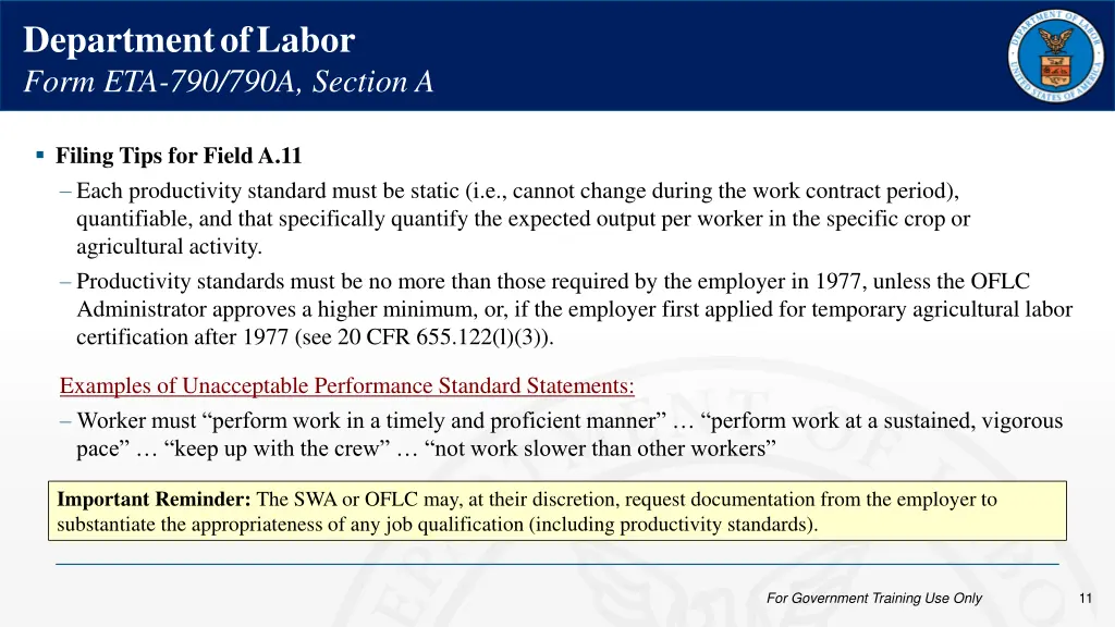 department of labor form eta 790 790a section a 1