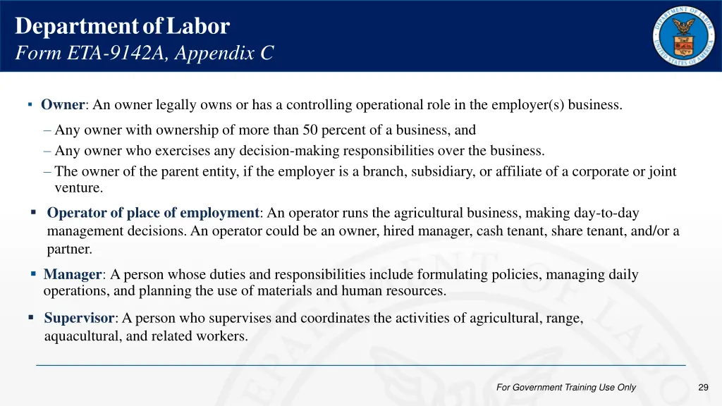 department of labor form eta 9142a appendix c 2