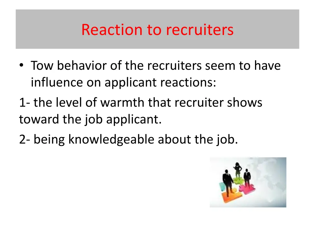 reaction to recruiters 1