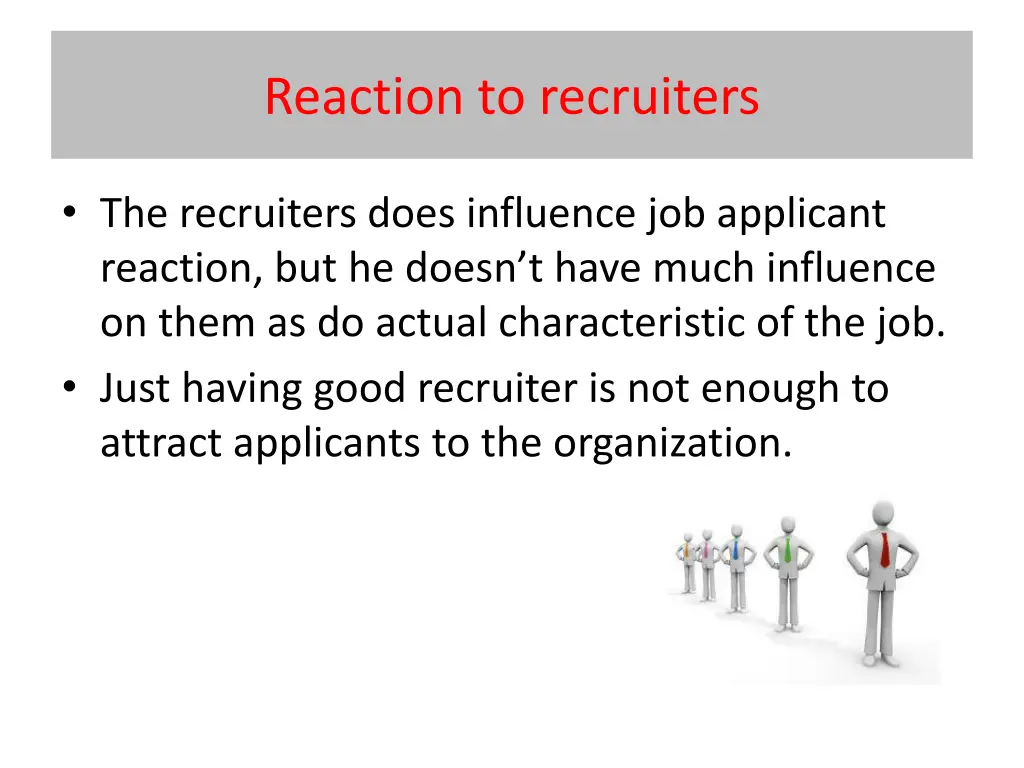 reaction to recruiters