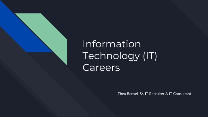 information technology it careers