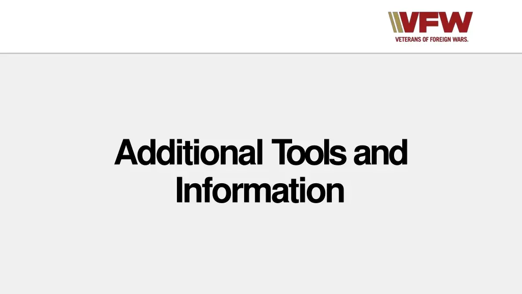 additional tools and information