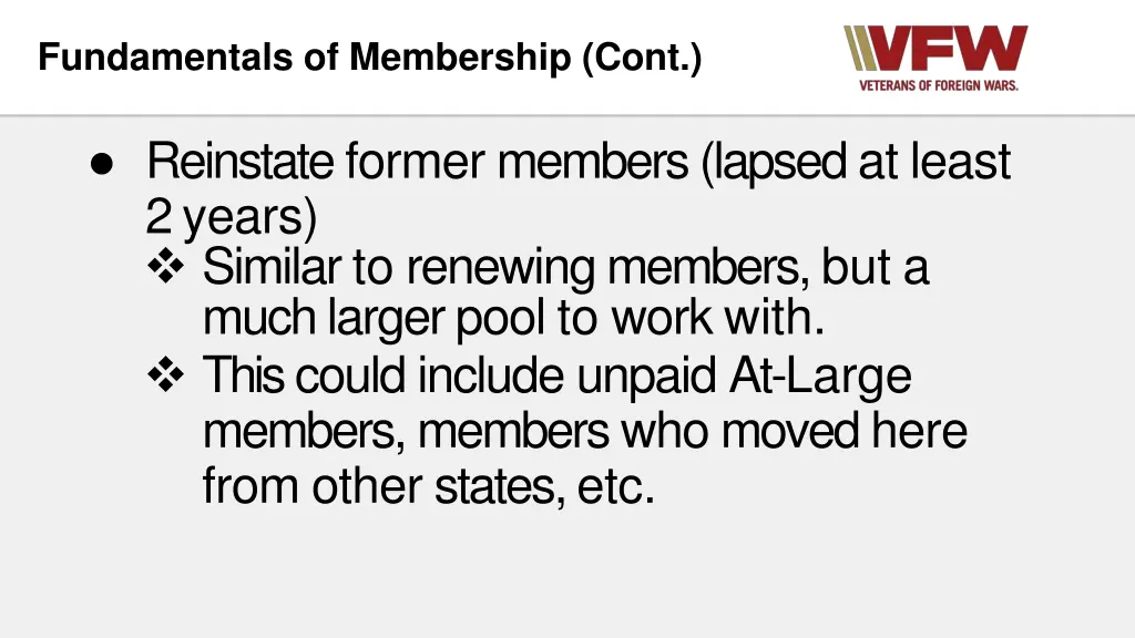 fundamentals of membership cont 1