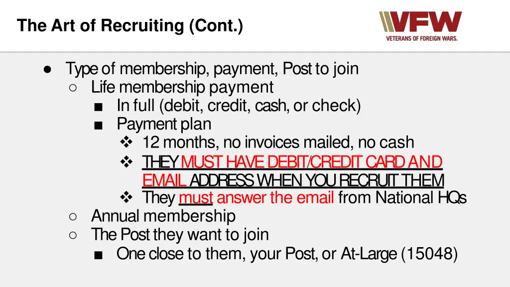 the art of recruiting cont 10