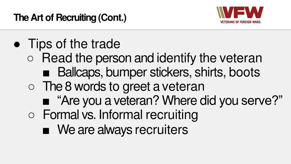 the art of recruiting cont 5