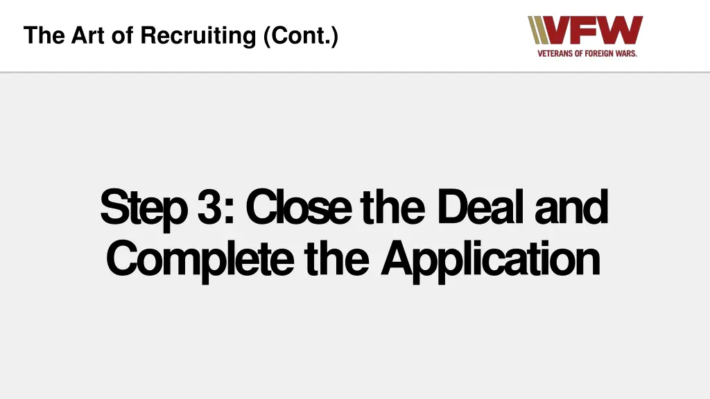 the art of recruiting cont 7